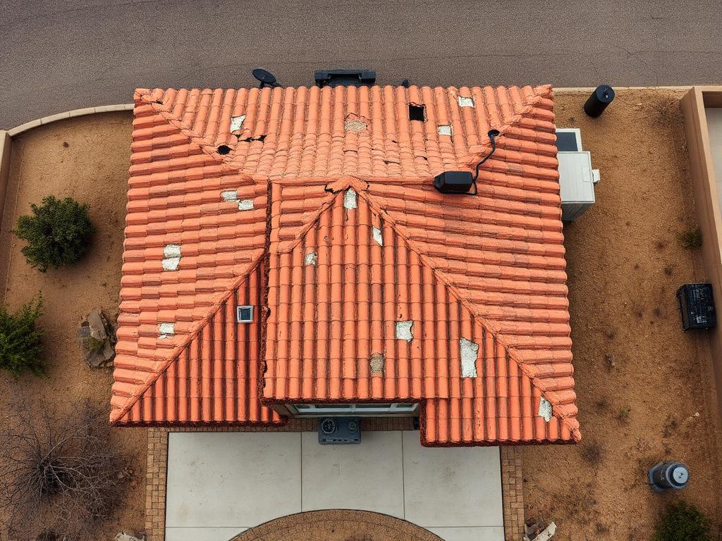 Westlake tile roof replacement — before in Peoria — Westlake