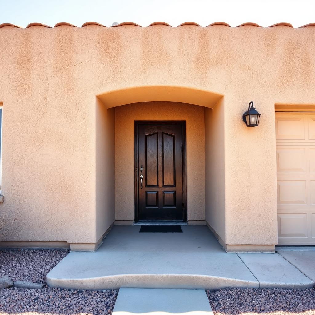 Chalking stucco recoated with Cool Life® — before in Phoenix — Arcadia
